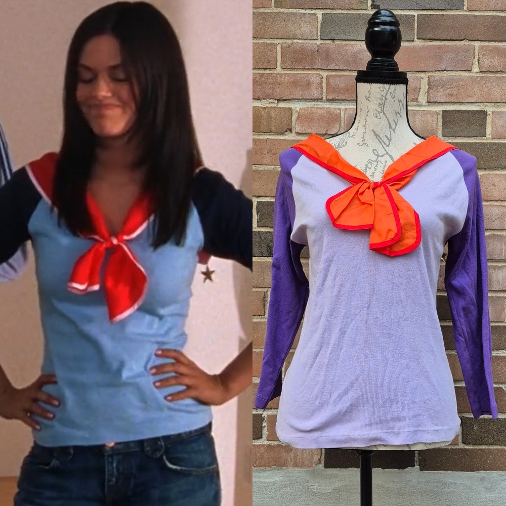 ASO Summer Roberts Petro Zillia Sailor Collar Raglan Top M/L Alt Colour